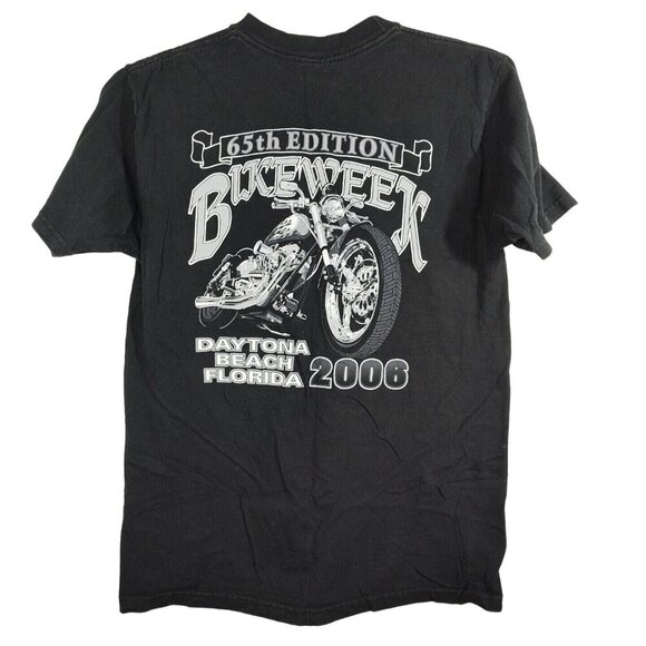 Jerzees 2006 Daytona Bike Week Motorcycle Black T-Shirt Men Women Size M - Picture 4 of 7